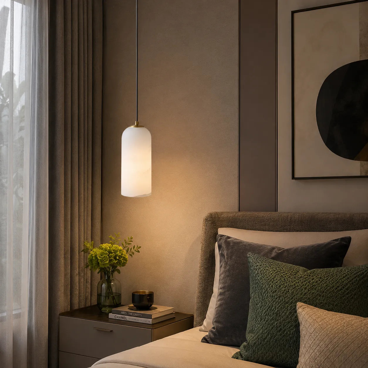Nordic Modern Alabaster Monty Pendant Light