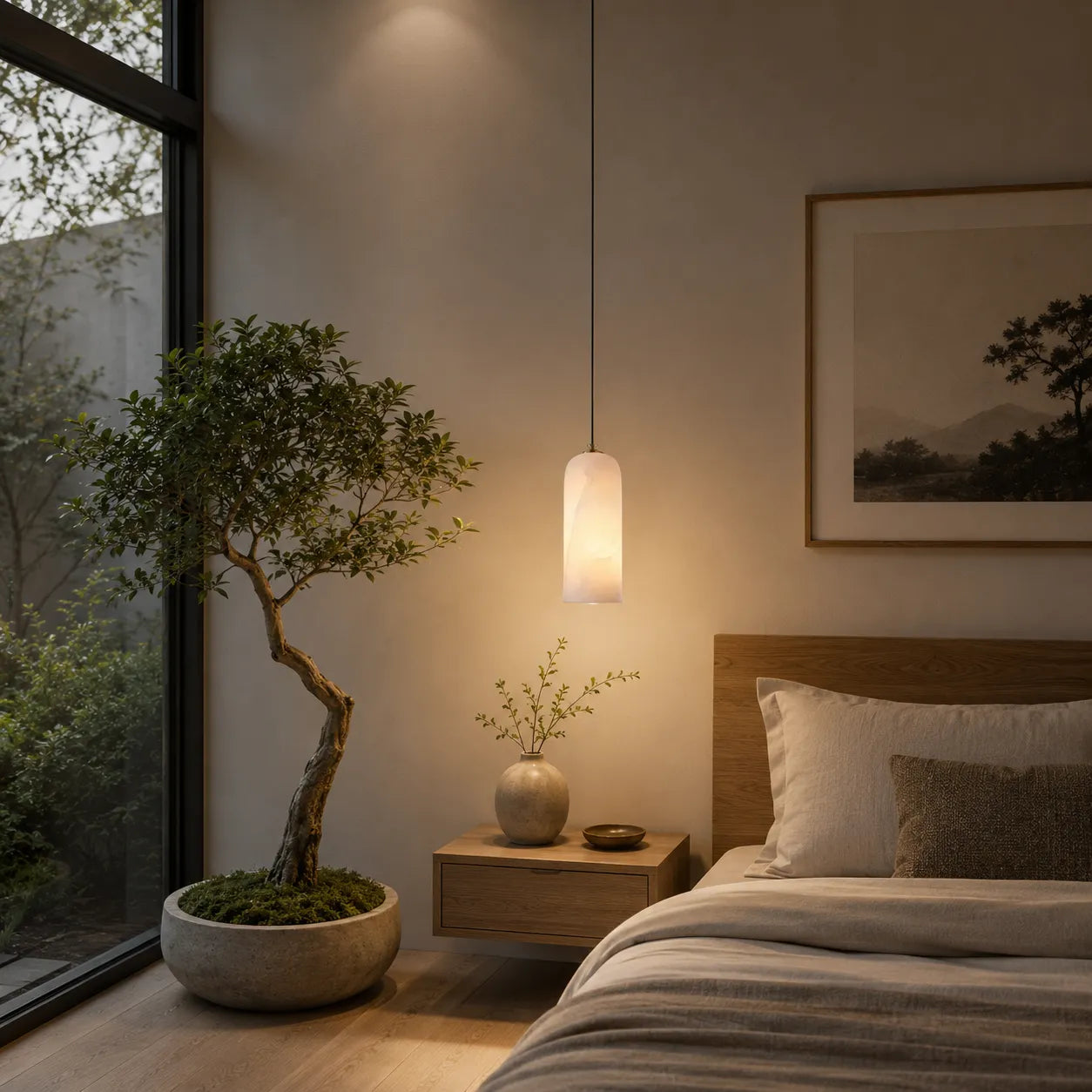 Nordic Modern Alabaster Monty Pendant Light