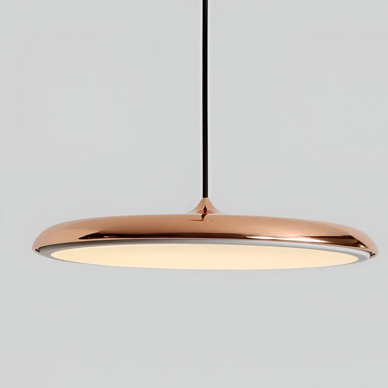 Disc Pendant Light with Sleek Metallic Finish
