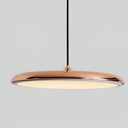 Disc Pendant Light with Sleek Metallic Finish