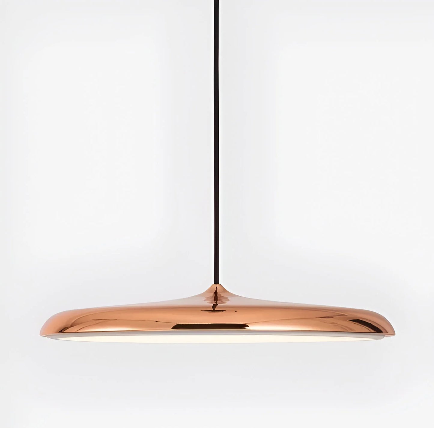 Disc Pendant Light with Sleek Metallic Finish