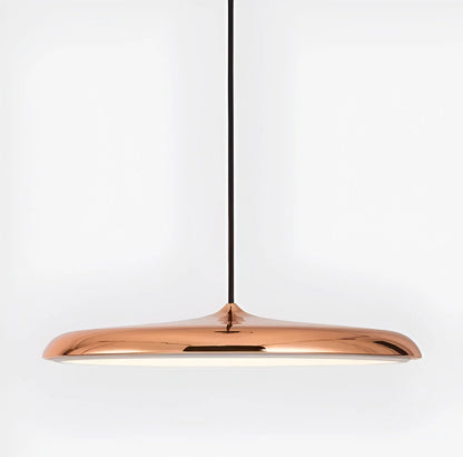 Disc Pendant Light with Sleek Metallic Finish