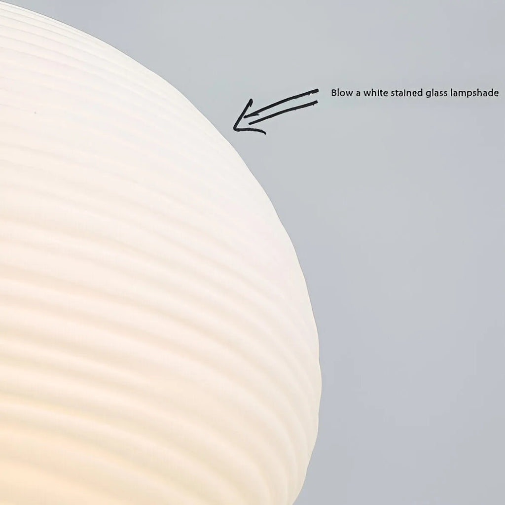 Elio Nordic Ribbed Opal Glass Pendant Light