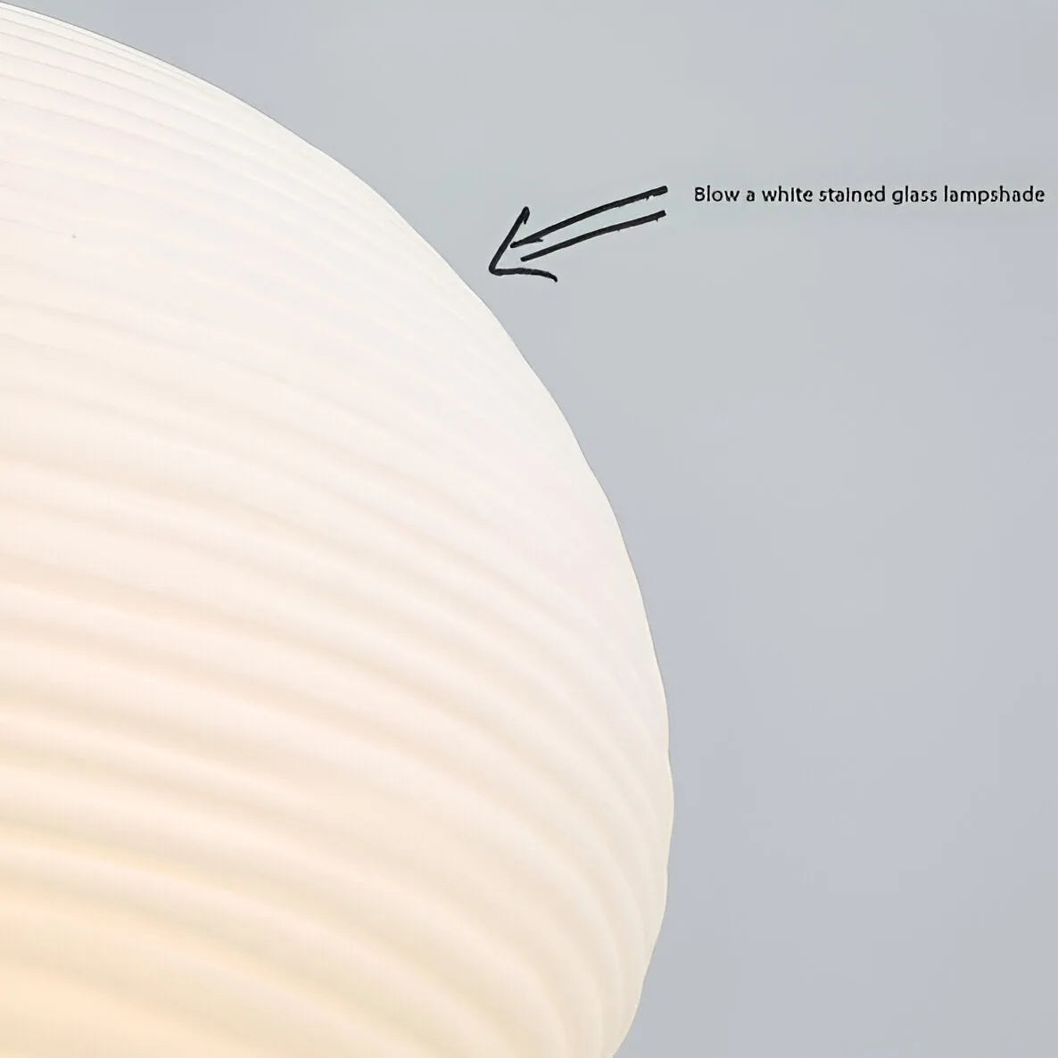 Elio Nordic Ribbed Opal Glass Pendant Light