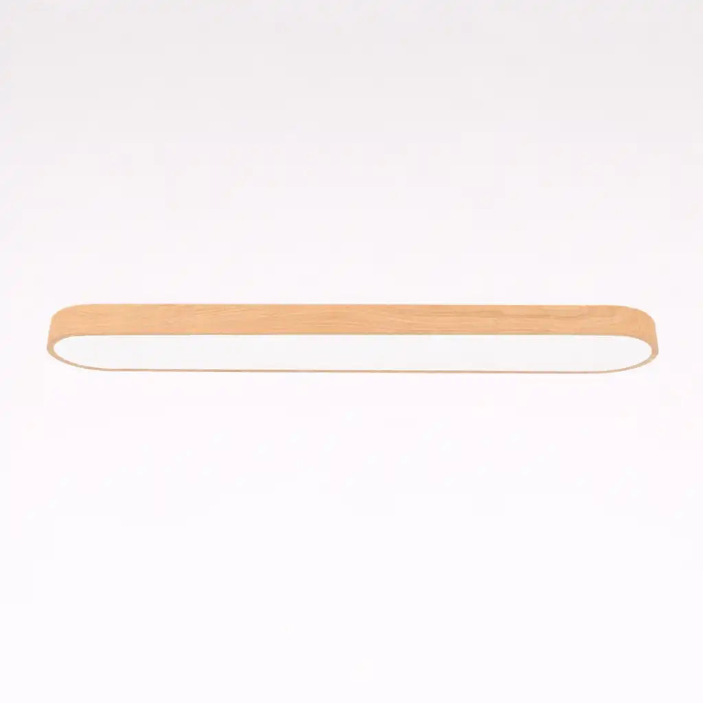 Dimitri Nordic Oval Wood-Grain LED Ceiling Light