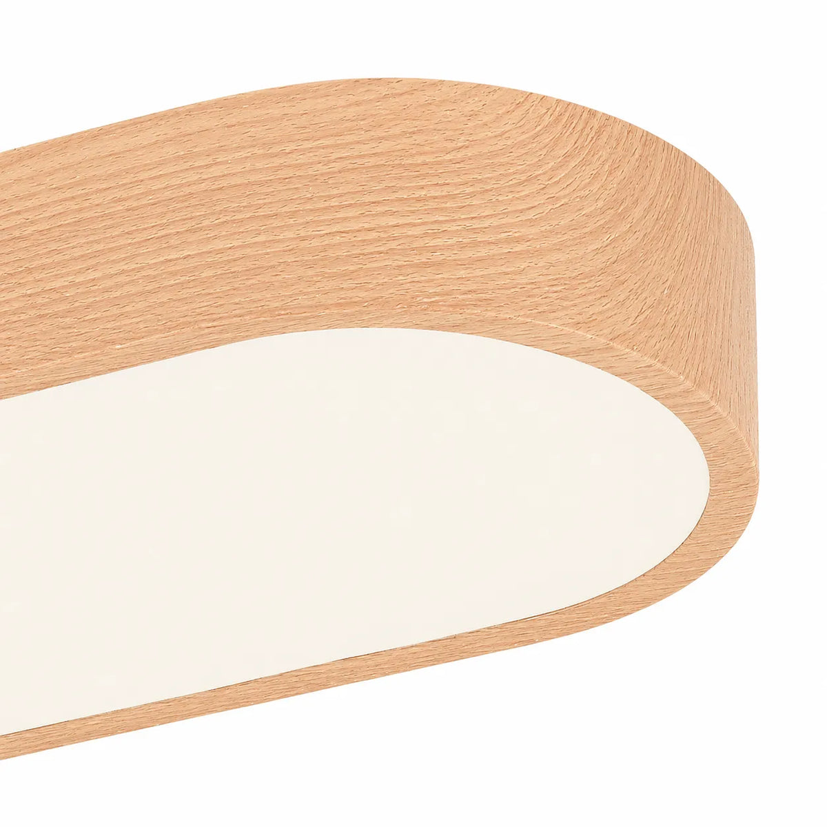 Dimitri Nordic Oval Wood-Grain LED Ceiling Light