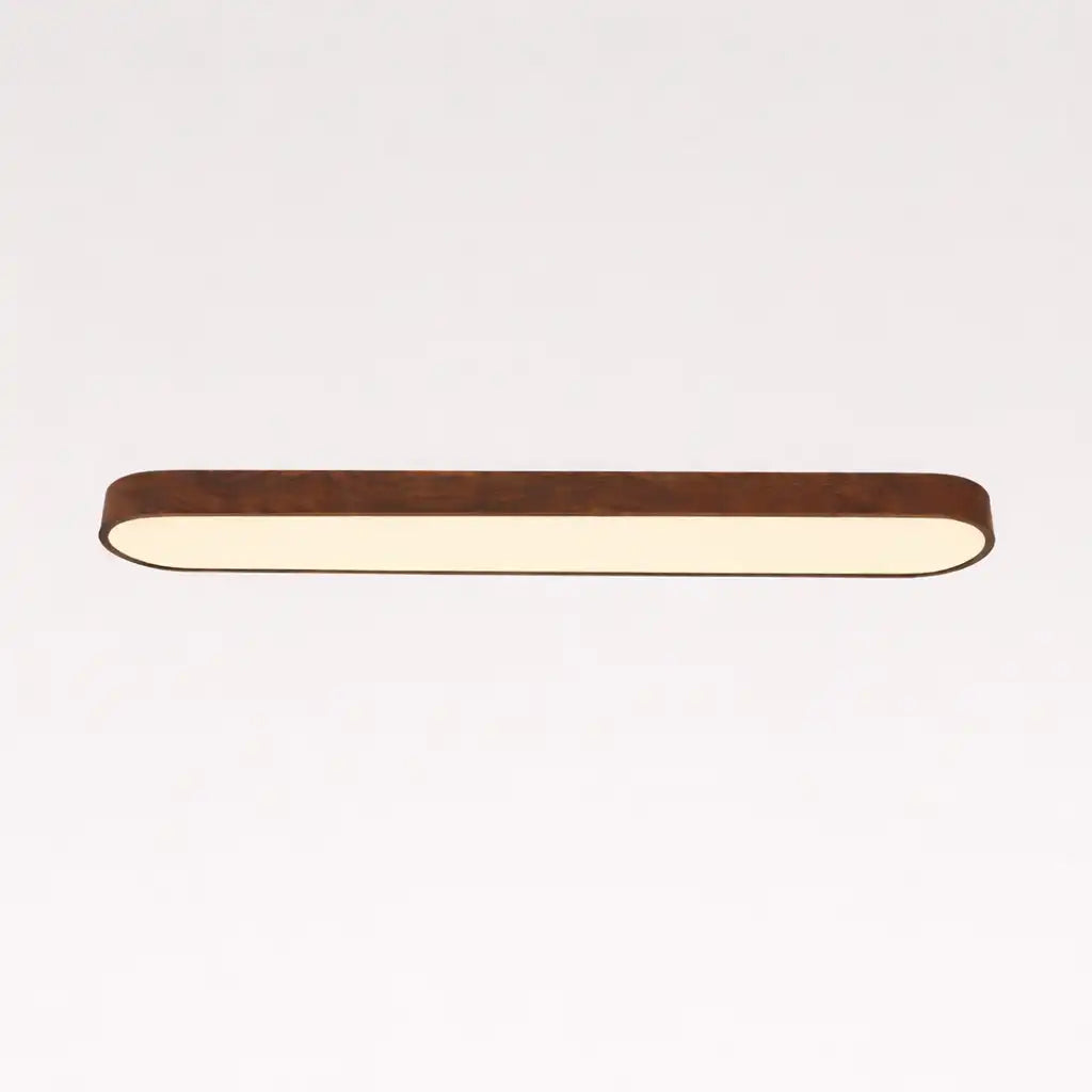 Dimitri Nordic Oval Wood-Grain LED Ceiling Light