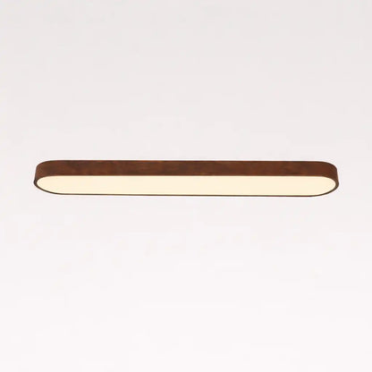 Nordic Oval LED Ceiling Light with Wood Accent