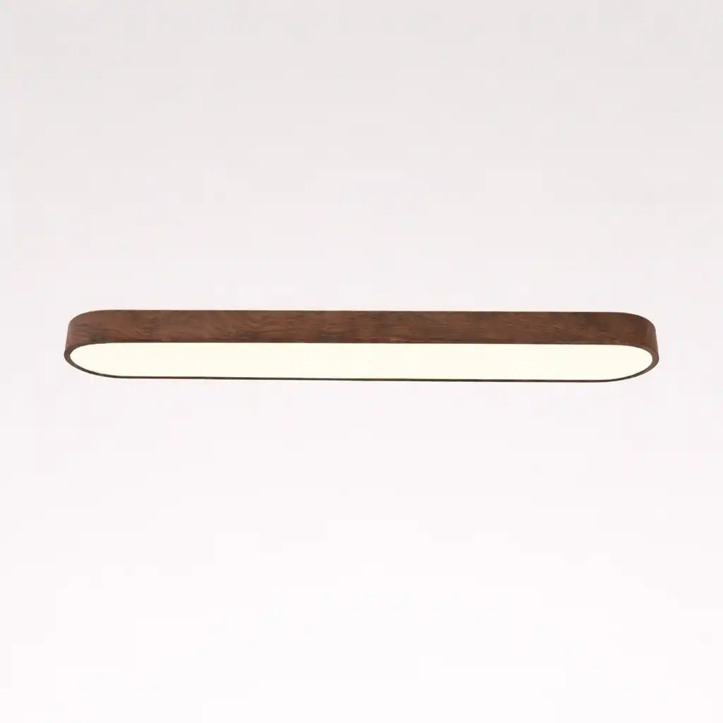 Dimitri Nordic Oval Wood-Grain LED Ceiling Light