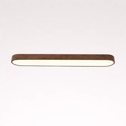 Nordic Oval LED Ceiling Light with Wood Accent