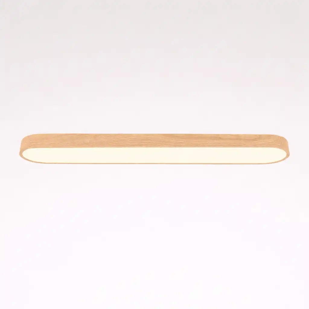Dimitri Nordic Oval Wood-Grain LED Ceiling Light