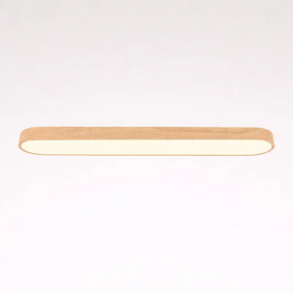 Nordic Oval LED Ceiling Light with Wood Accent