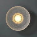 Avara Nordic Textured Resin Round LED Wall Light