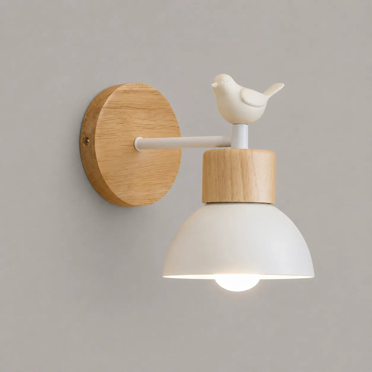 Celine Nordic Natural Wood & Iron Wall Light