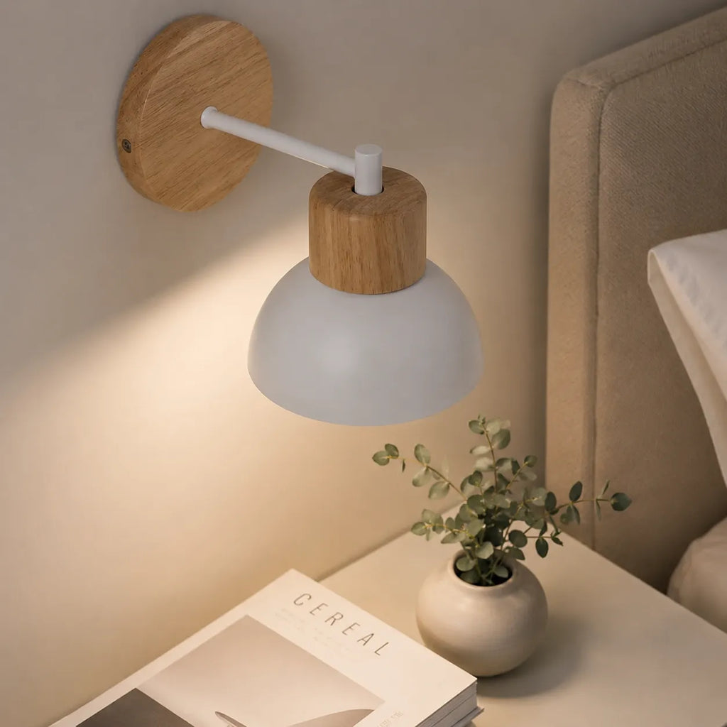 Celine Nordic Natural Wood & Iron Wall Light