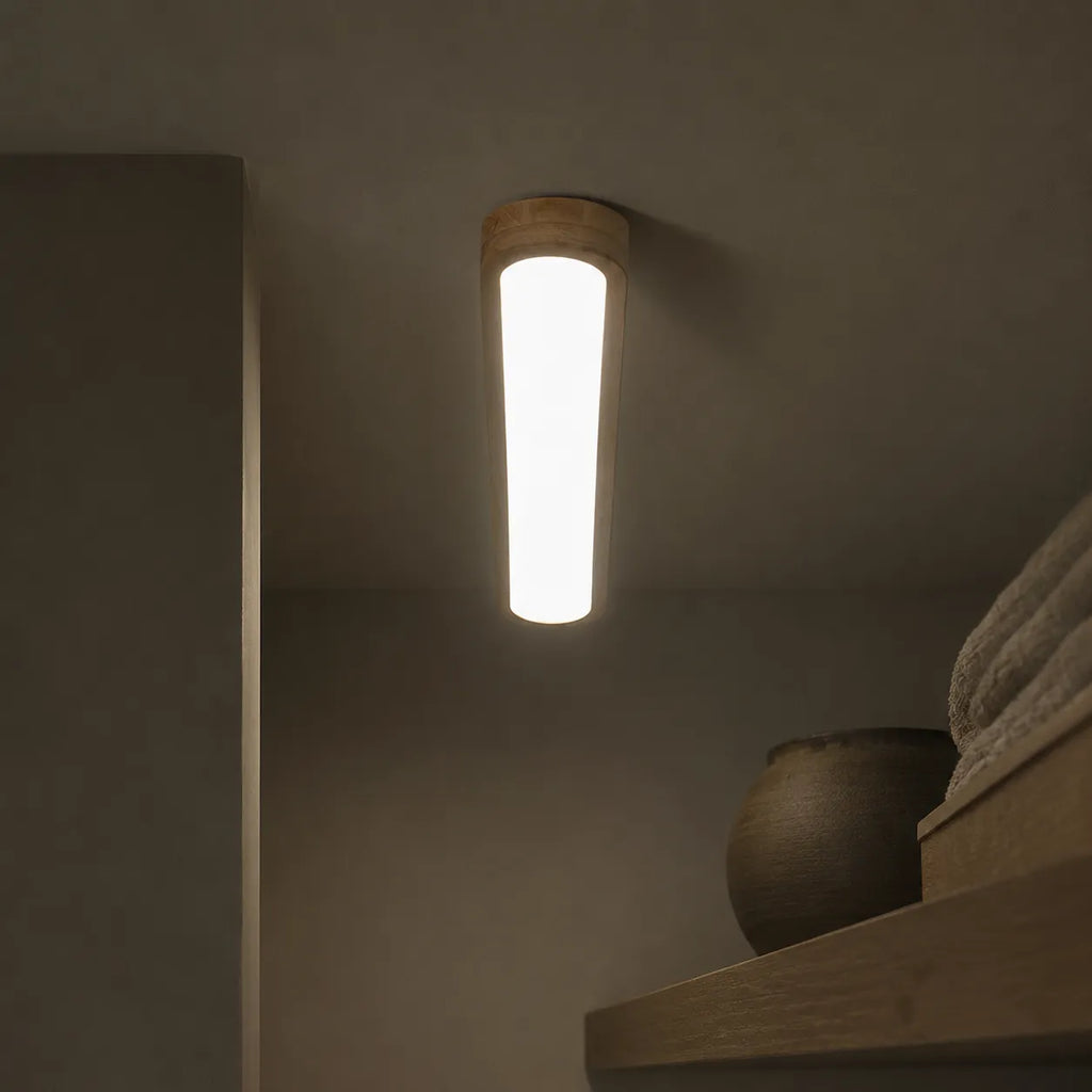 Wallis Nordic Wood Accent Linear LED Ceiling Light