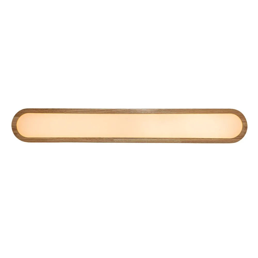 Wallis Nordic Wood Accent Linear LED Ceiling Light
