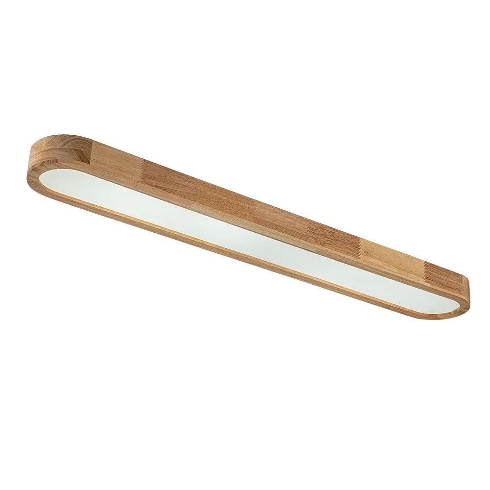 Wallis Nordic Wood Accent Linear LED Ceiling Light
