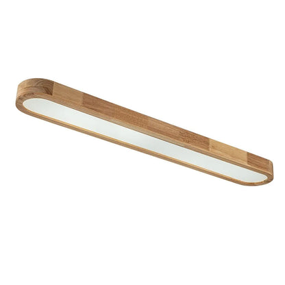 Nordic Wooden Ceiling Light with Slim Linear Form