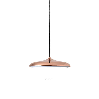 Disc Pendant Light with Sleek Metallic Finish