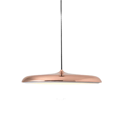 Disc Pendant Light with Sleek Metallic Finish