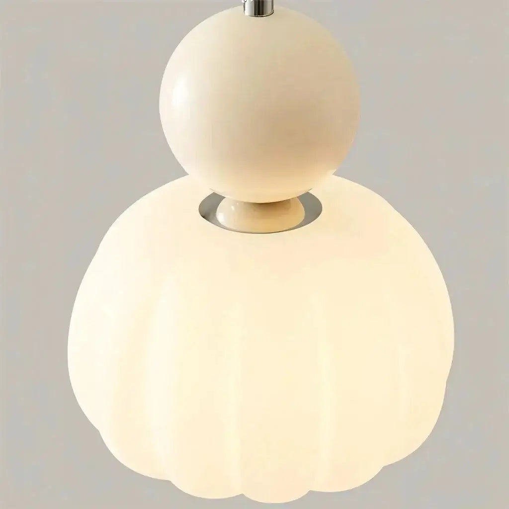Opaline Bauhaus Ribbed Acrylic Pendant Light