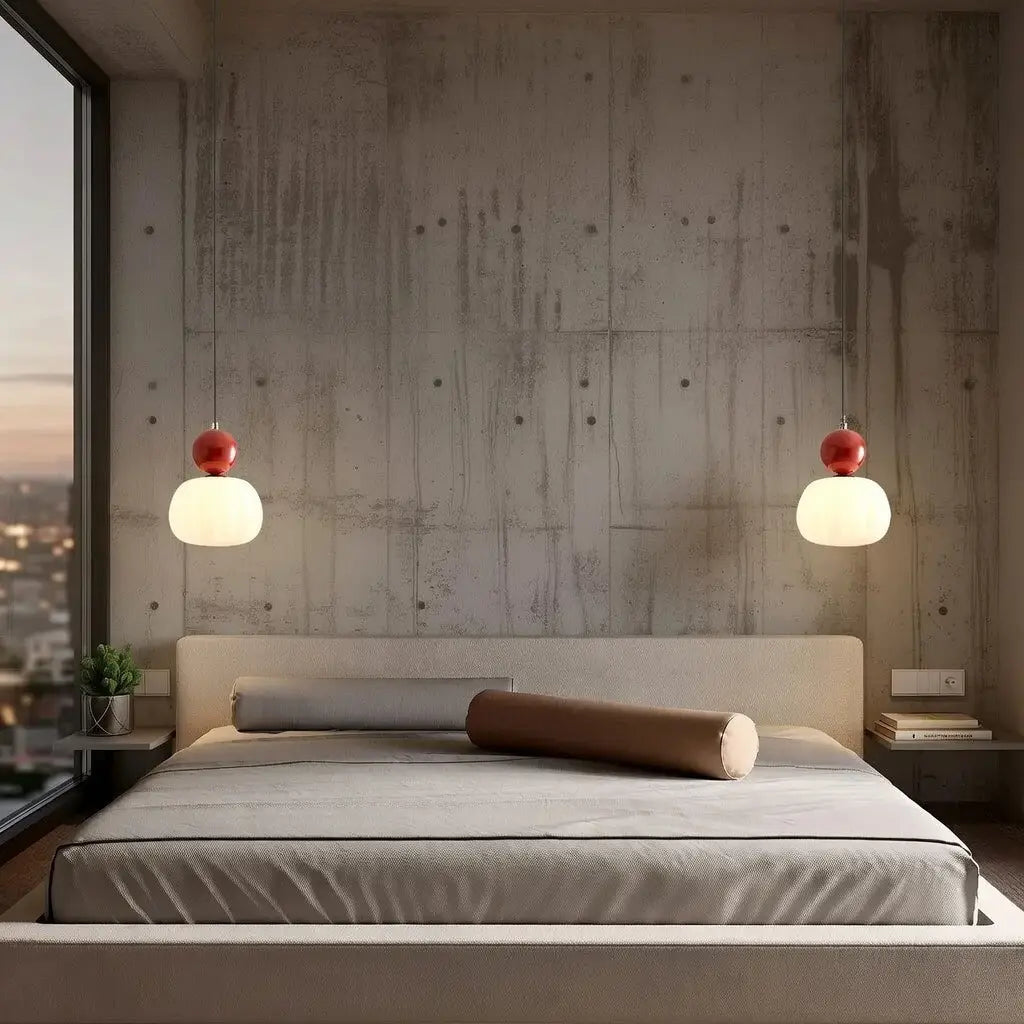 Opaline Bauhaus Ribbed Acrylic Pendant Light
