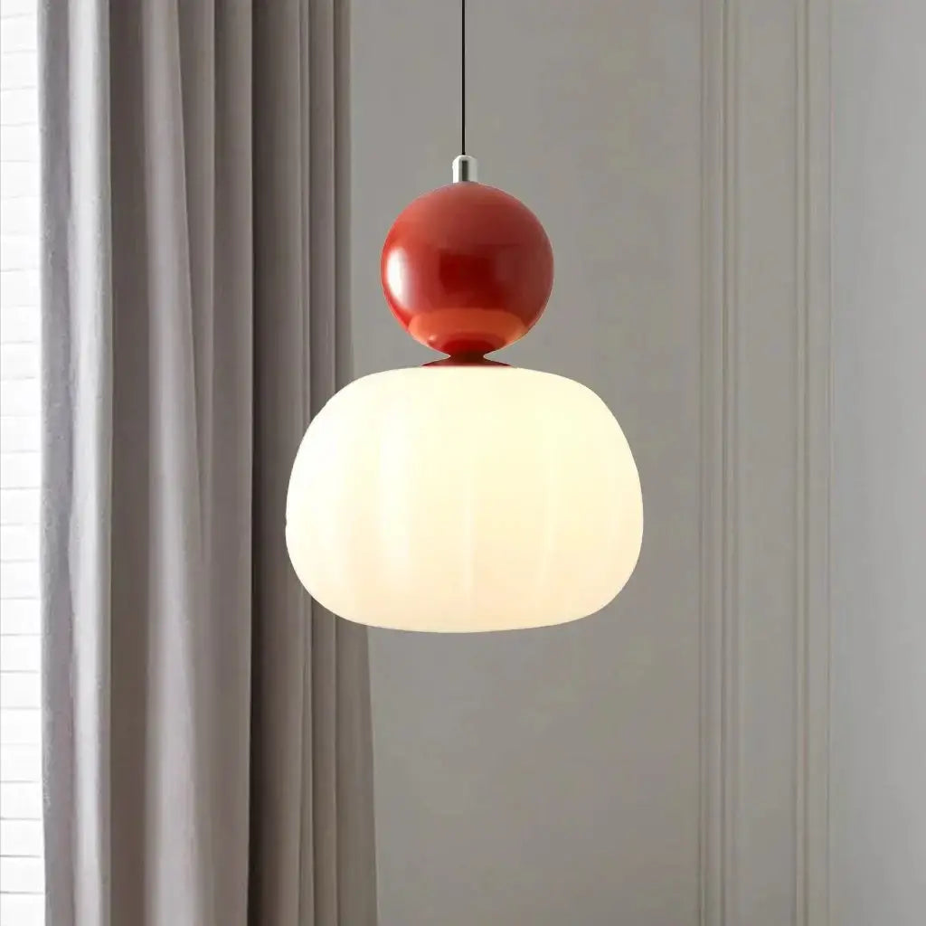 Opaline Bauhaus Ribbed Acrylic Pendant Light