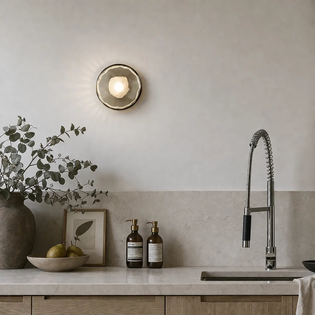 Orb Contemporary Glass Wall Sconce