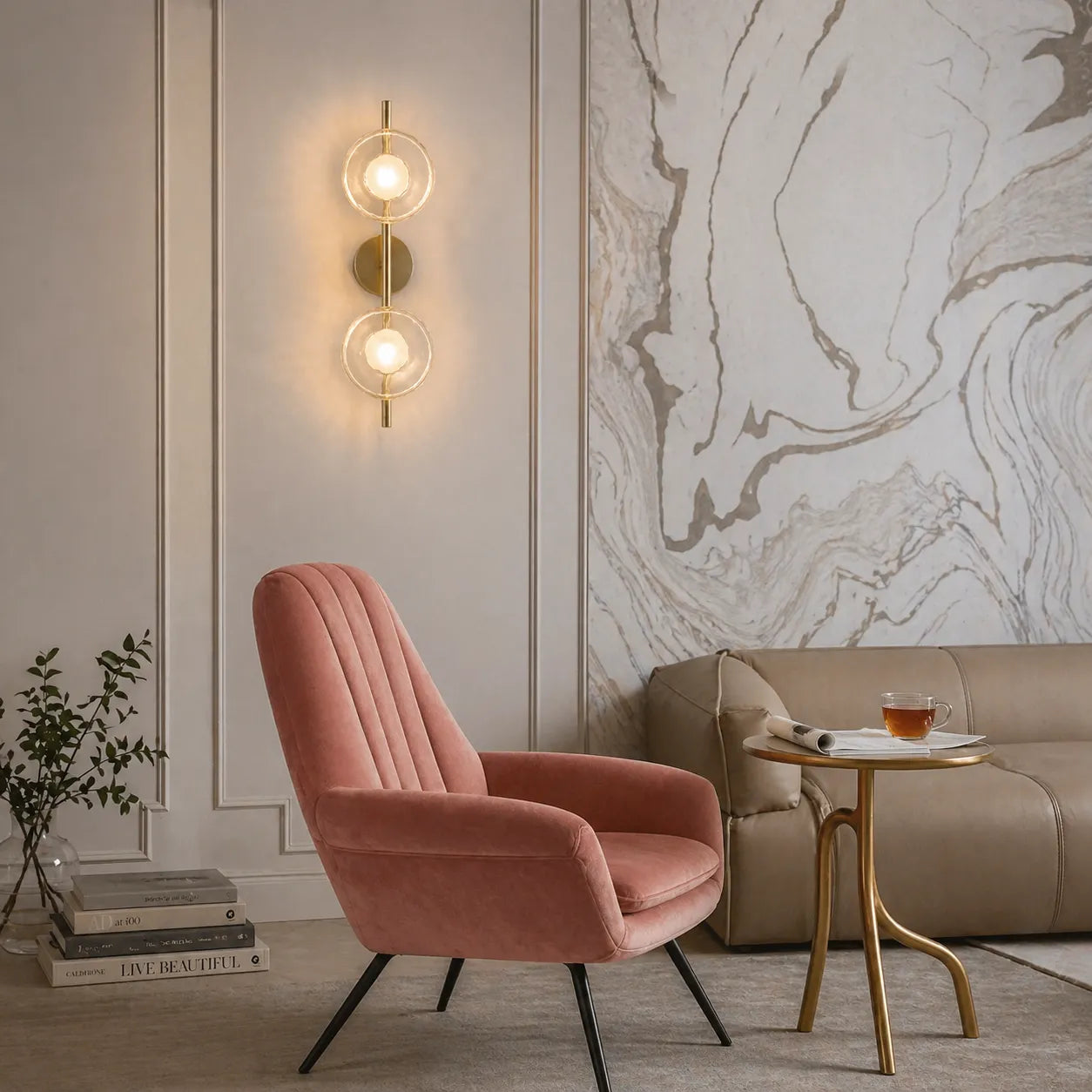 Orb Contemporary Glass Wall Sconce