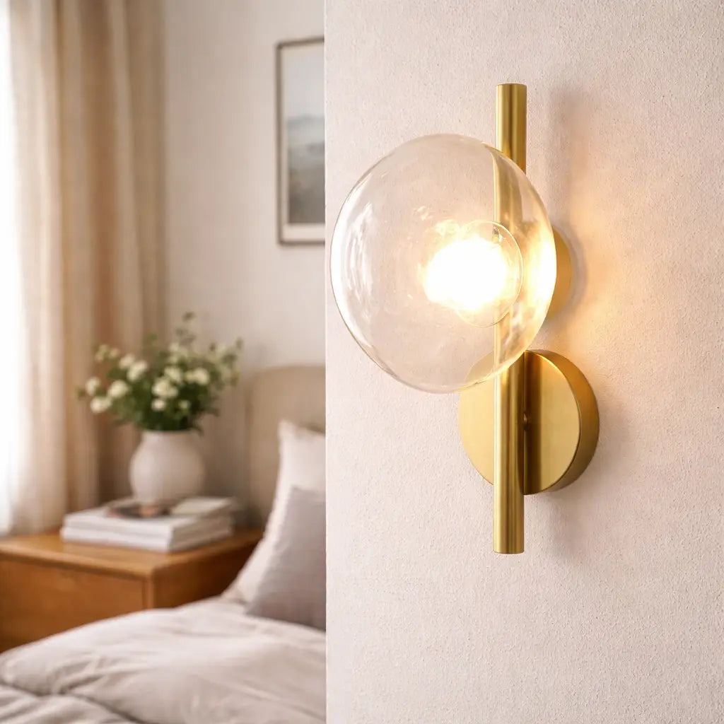 Orb Contemporary Glass Wall Sconce