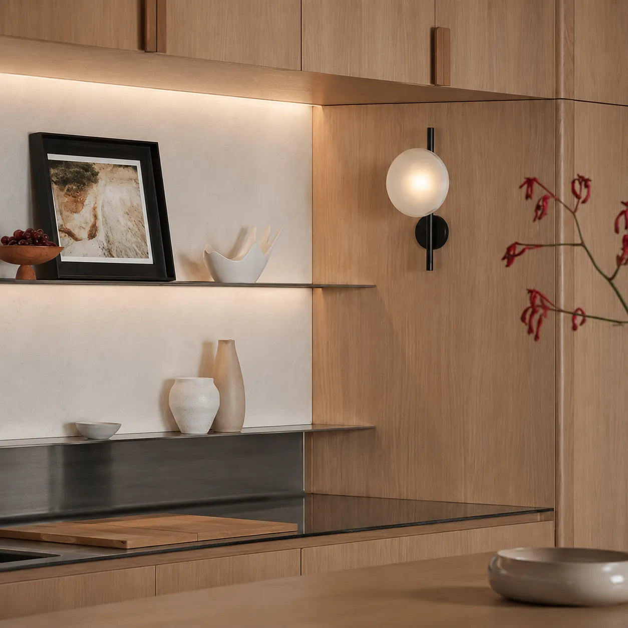 Orb Contemporary Glass Wall Sconce