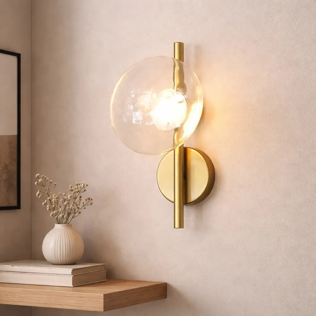 Orb Contemporary Glass Wall Sconce