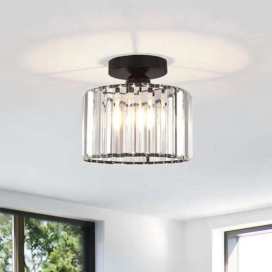 Orb Modern Crystal Semi-Flush Ceiling Light