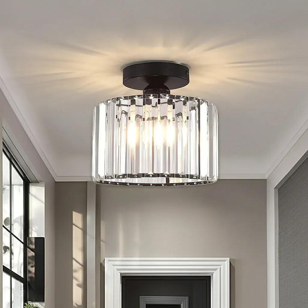 Orb Modern Crystal Semi-Flush Ceiling Light