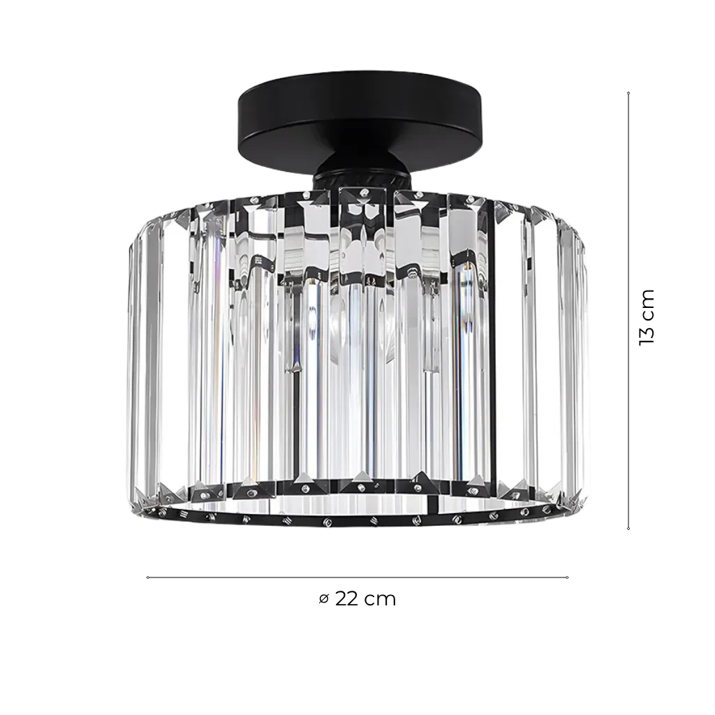 Orb Modern Crystal Semi Flush Ceiling Light
