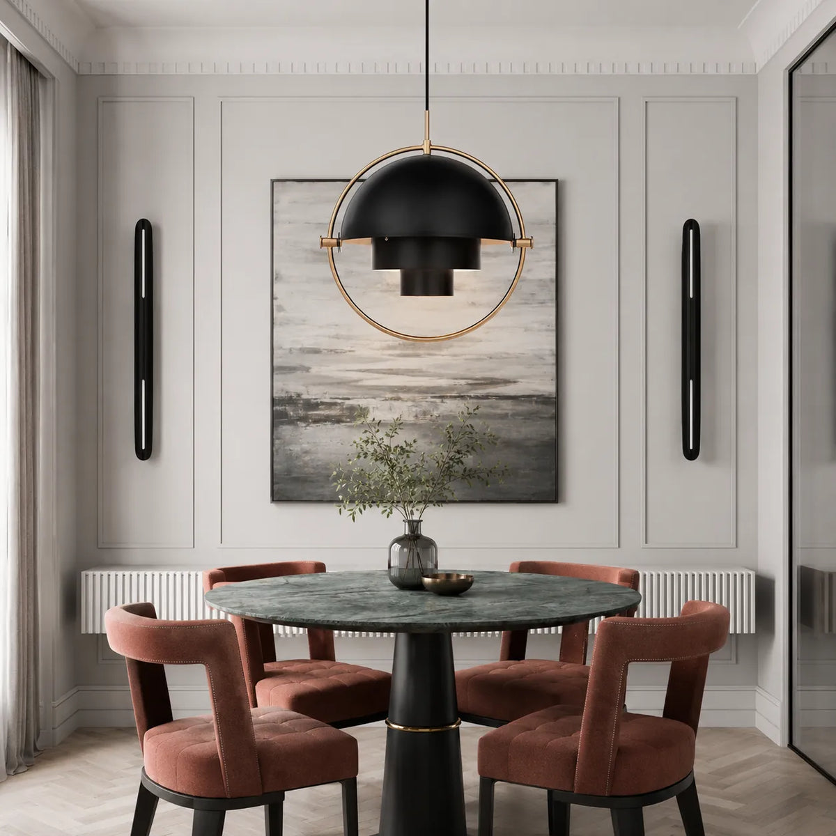 Brenna Modern Metal Saturn Orb Pendant Light