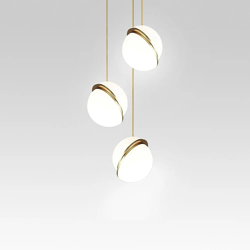 Orbit Modern Brass & Acrylic Globe Pendant Light