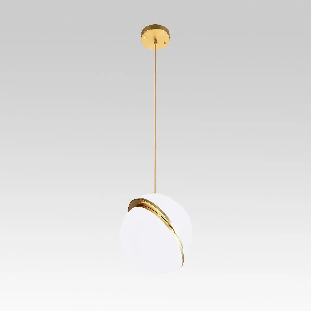 Orbit Modern Brass & Acrylic Globe Pendant Light