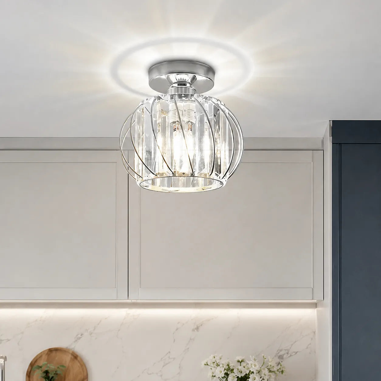 Orla Nordic Glass Flush Mount Ceiling Light