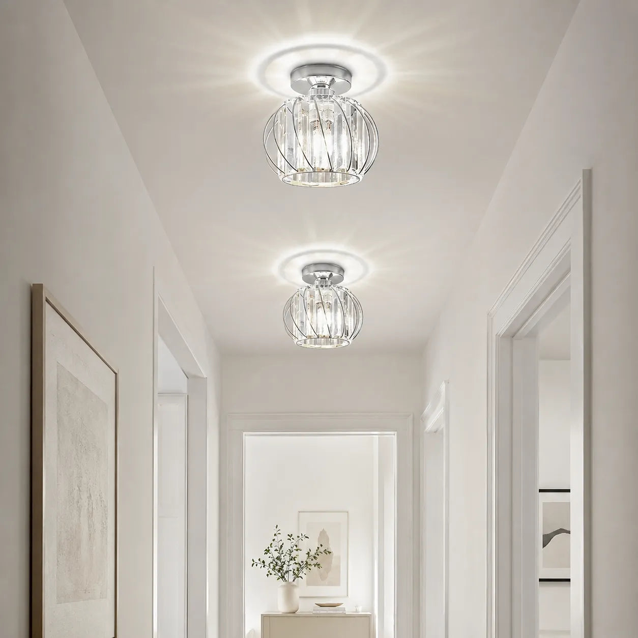 Orla Nordic Glass Flush Mount Ceiling Light