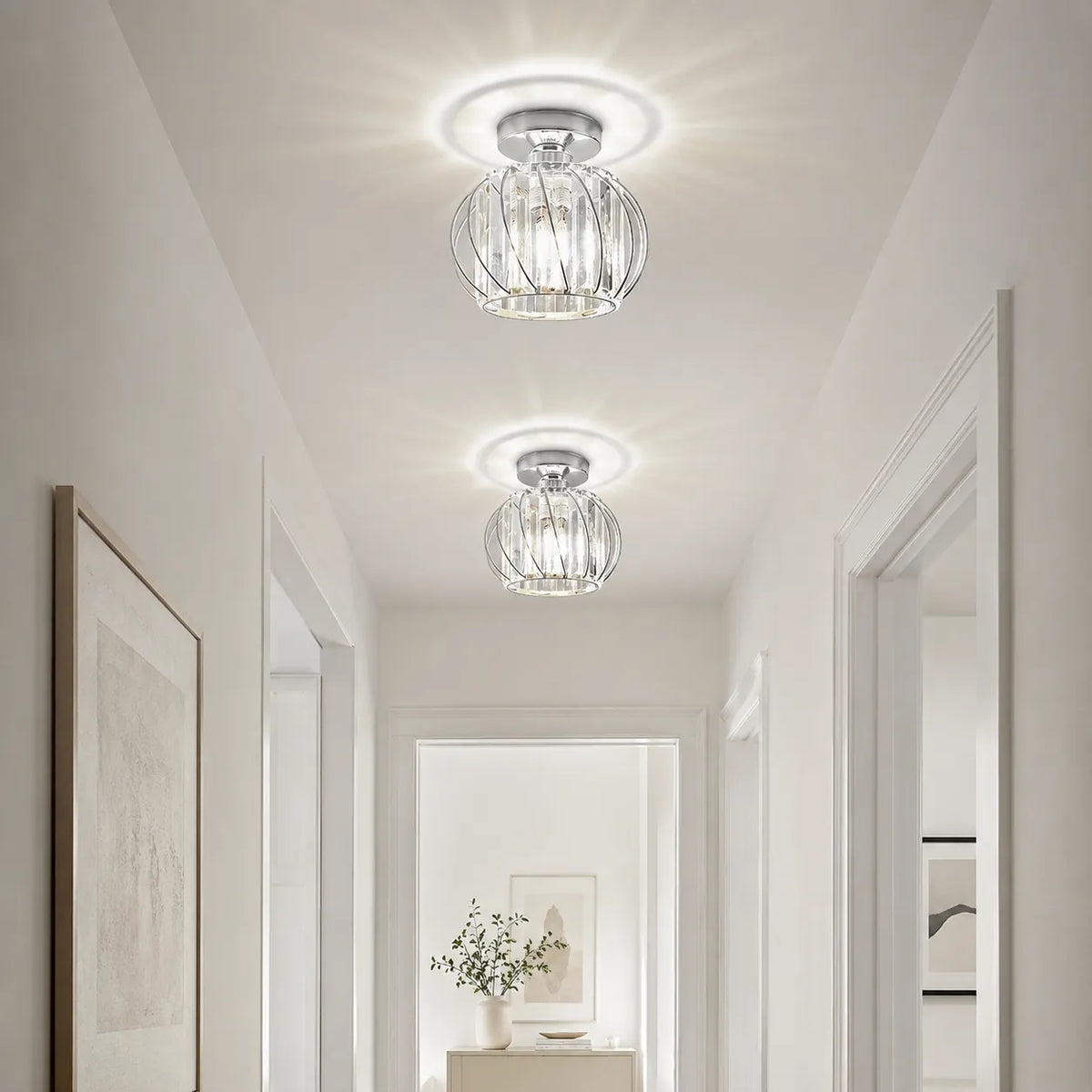 Orla Nordic Glass Flush Mount Ceiling Light
