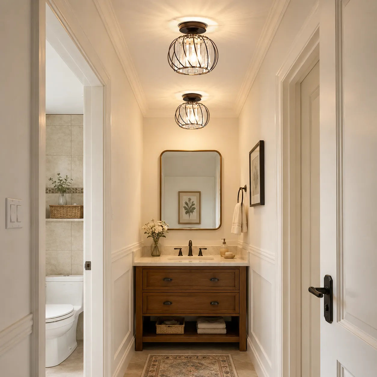 Orla Nordic Glass Flush Mount Ceiling Light