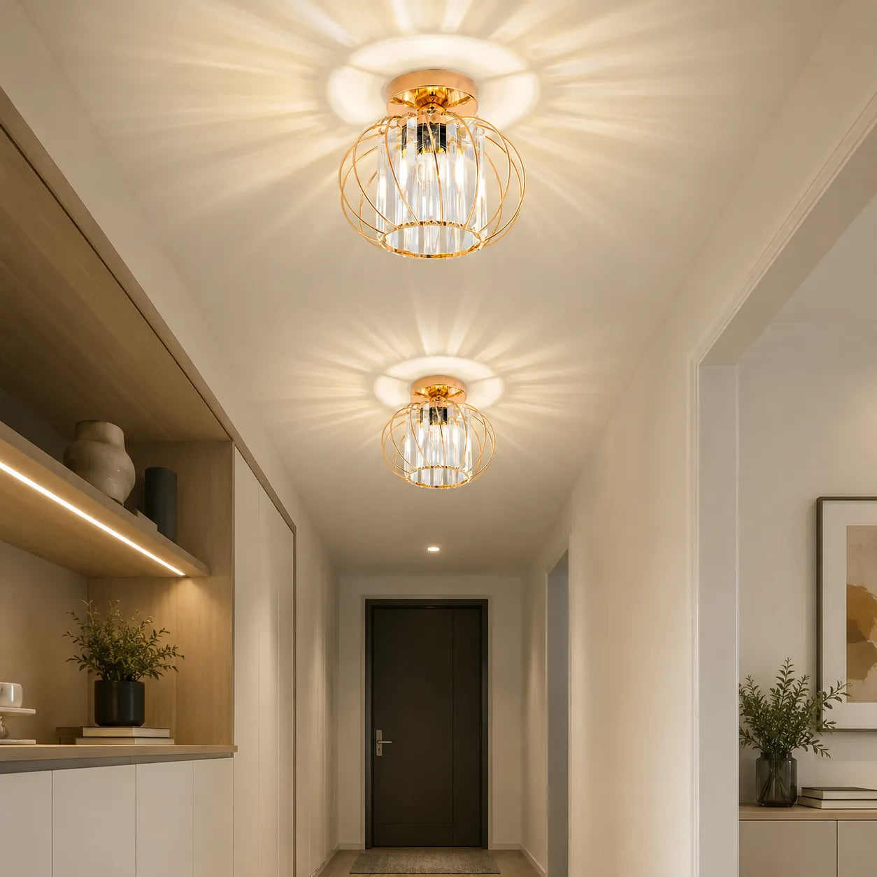 Orla Nordic Glass Flush Mount Ceiling Light