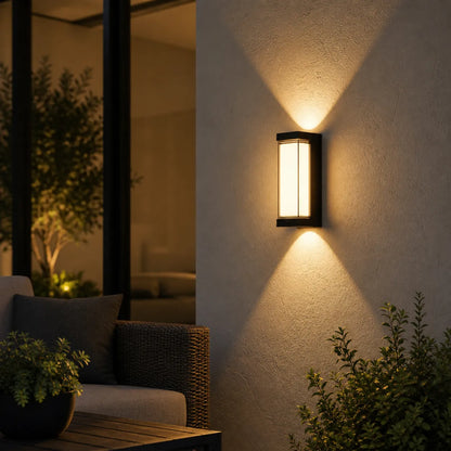 Outdoor Waterproof Acrylic Wall Light with Up and Down Glow