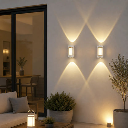 Outdoor Waterproof Acrylic Wall Light with Up and Down Glow