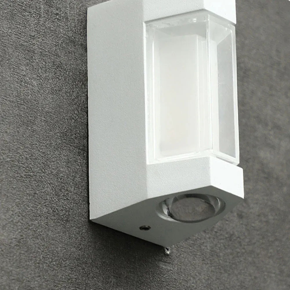 Oona Minimalist Frosted Acrylic Up & Down LED Outdoor Wall Light