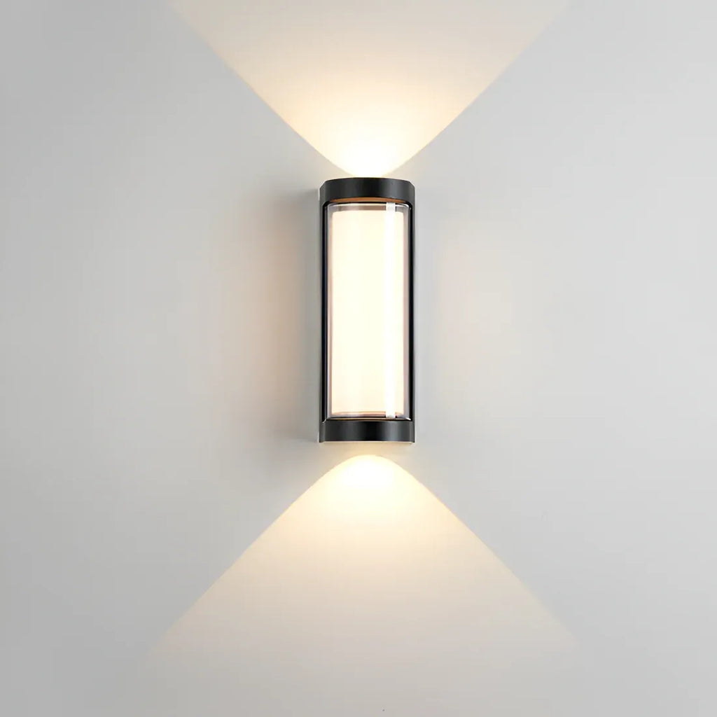 Oona Minimalist Frosted Acrylic Up & Down LED Outdoor Wall Light
