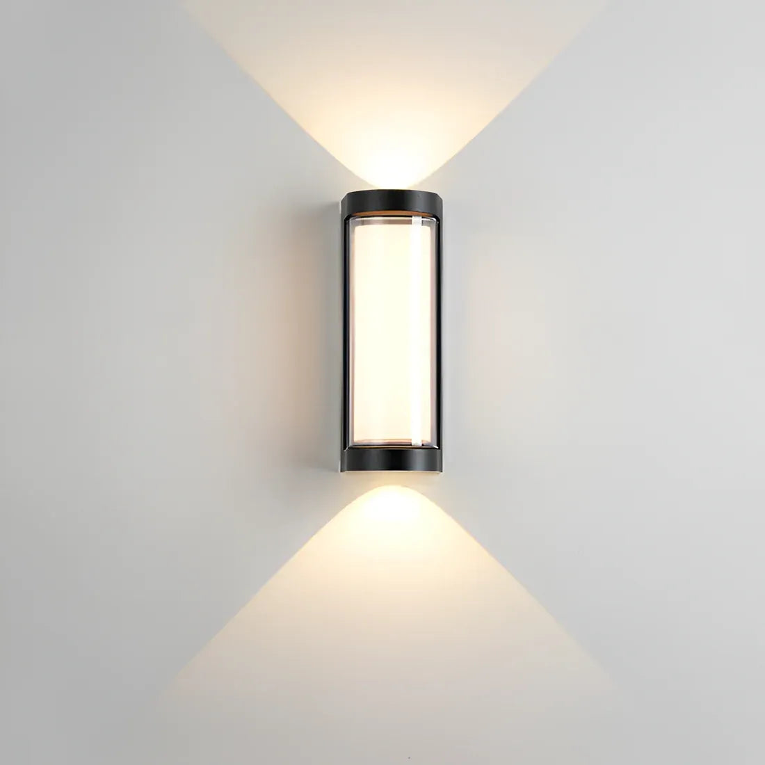 Oona Minimalist Frosted Acrylic Up & Down LED Outdoor Wall Light