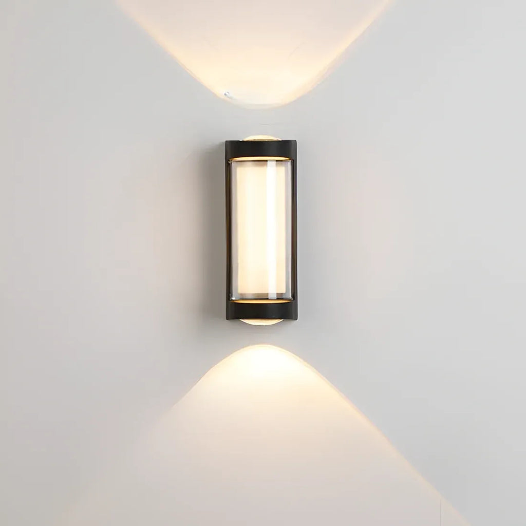 Oona Minimalist Frosted Acrylic Up & Down LED Outdoor Wall Light
